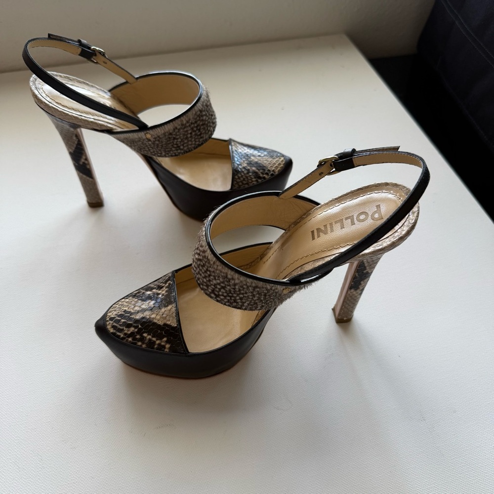 Pollini Snake Pattern Heels NWT - image 8